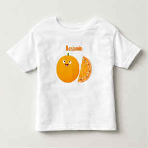 Vruchtrijke cartoon van oranje citrusvruchten kinder shirts