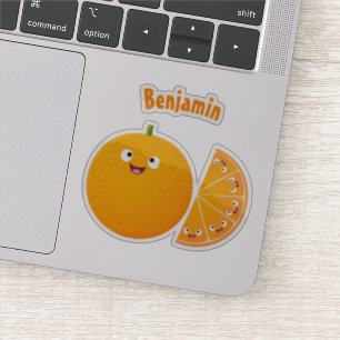 Vruchtrijke cartoon van oranje citrusvruchten sticker