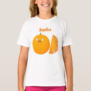 Vruchtrijke cartoon van oranje citrusvruchten t-shirt