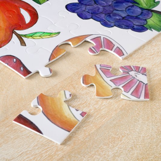 Vruchtzout Watermeloen Limoen Druivenappel Legpuzzel (Zijkant)