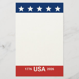 VS 1776 2026 250ste verjaardag Rood Wit Blauw Briefpapier