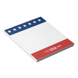 VS 1776 2026 250ste verjaardag Rood Wit Blauw Notitieblok