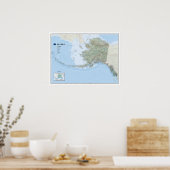 "VS: 2010 Alaska MAP ... Poster (Keuken)