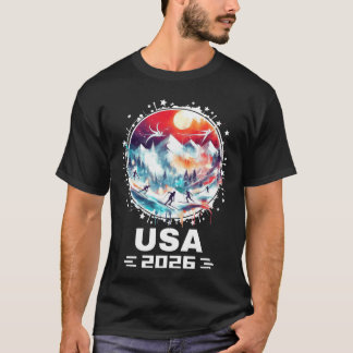 VS 2026 Ga naar Verenigde Staten Wintersporten USA T-shirt