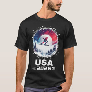 VS 2026 Ga naar Verenigde Staten Wintersporten USA T-shirt
