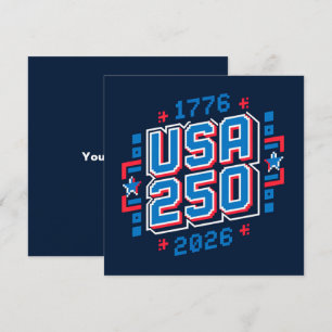 VS 250 – 1776 tot 2026 Pixel Art Feestdagenkaart