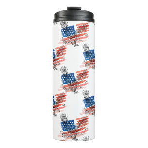 VS 250 - Amerikaanse vlag - Amerikaanse zeearend - Thermosbeker