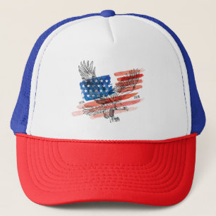VS 250 - Amerikaanse vlag - Amerikaanse zeearend - Trucker Pet