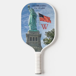 VS 250 Amerikaanse Vlag Beeld van de Vrijheid Mono Pickleball Paddle