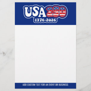 VS 250 - Amerika's 250e verjaardag Rood Wit Blauw Flyer