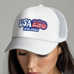 VS 250 - Amerika's 250e verjaardag Rood Wit Blauw Trucker Pet