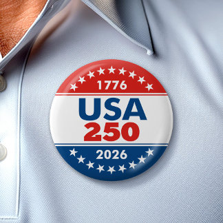 VS 250 - Amerika's Verjaardag Klassieker - 1776-20 Ronde Button 5,7 Cm