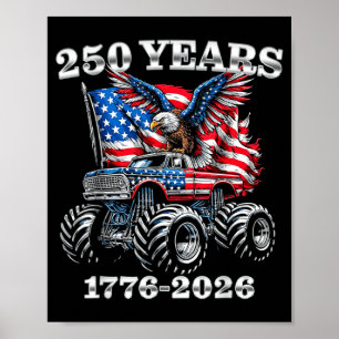 VS 250 Jaar 1776-2026 Adelaar Monstertruck Jongens Poster