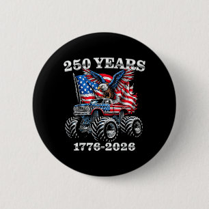 VS 250 Jaar 1776-2026 Adelaar Monstertruck Jongens Ronde Button 5,7 Cm