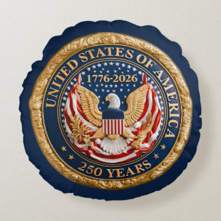 VS 250 Jaar 1776-2026 Amerikaanse Vlag Adelaar Rond Kussen
