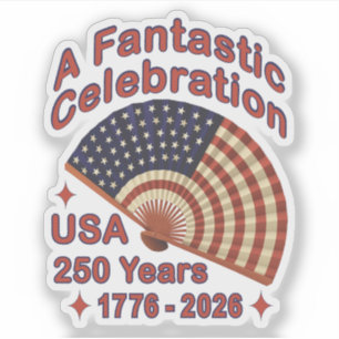 VS 250 jaar patriottisch ventilatorontwerp – 1776- Sticker