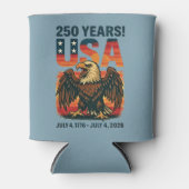 VS 250 jaar – Patriottische Bald Eagle 4 juli 2026 Blikjeskoeler (Voorkant)