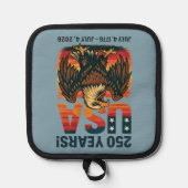 VS 250 jaar – Patriottische Bald Eagle 4 juli 2026 Pannenlap (Voorkant)