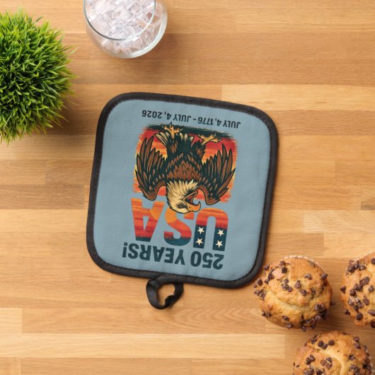 VS 250 jaar – Patriottische Bald Eagle 4 juli 2026 Pannenlap (Top down)