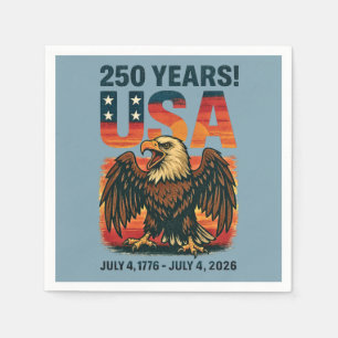 VS 250 jaar – Patriottische Bald Eagle 4 juli 2026 Servet