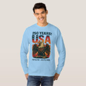 VS 250 jaar – Patriottische Bald Eagle 4 juli 2026 T-shirt (Voorkant volledig)