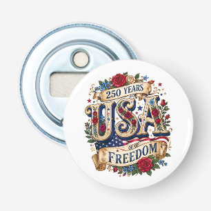 VS 250 jaar vrijheid bloemrijk Americana Button Flesopener