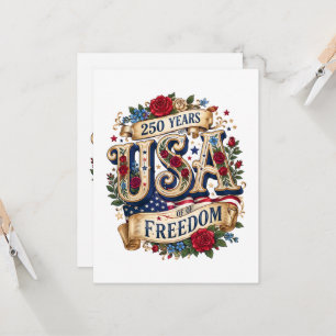 VS 250 jaar vrijheid bloemrijk Americana Kaart