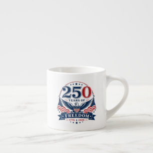 VS 250 Jaar Vrijheid Patriottisch Adelaarontwerp Espresso Kop