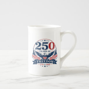 VS 250 Jaar Vrijheid Patriottisch Adelaarontwerp Porselein Kop