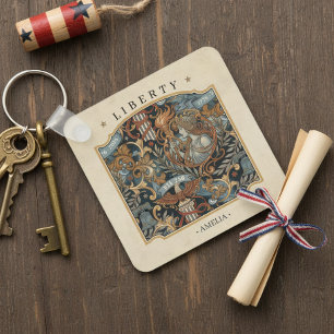 VS 250 Liberty Art Nouveau patroon rand ID1302 Sleutelhanger