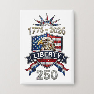 VS 250 Liberty Eagle 1776–2026 Rhinestone Stijl Button