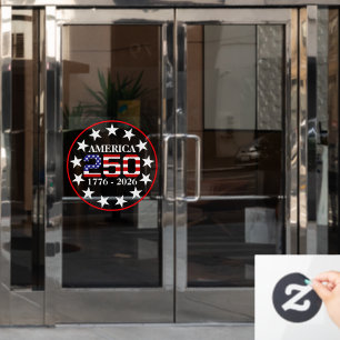 VS 250e verjaardag 1776-2026 Amerikaanse vlag Raamsticker