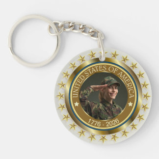 VS 250e verjaardag I Patriottisch 1776-2026 Sleutelhanger