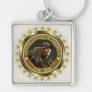 VS 250e verjaardag I Patriottisch 1776-2026 Sleutelhanger
