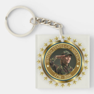 VS 250e verjaardag I Patriottisch 1776-2026 Sleutelhanger
