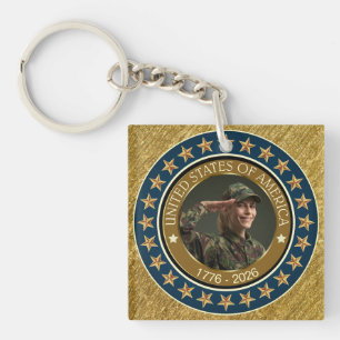 VS 250e verjaardag I Patriottisch 1776-2026 Sleutelhanger