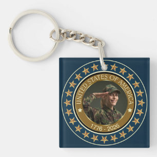 VS 250e verjaardag I Patriottisch 1776-2026 Sleutelhanger