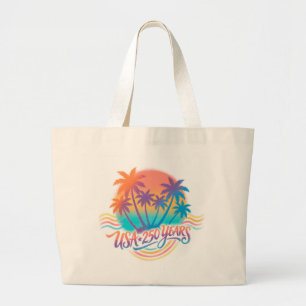 VS 250e verjaardag Palmboom Grote Tote Bag