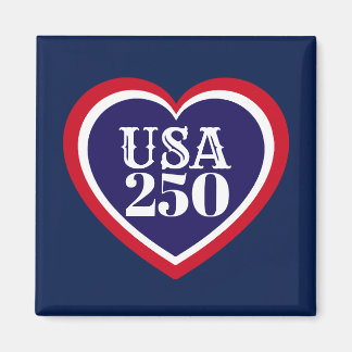 VS 250e verjaardag Patriotisch Rood Wit Blauw Magneet