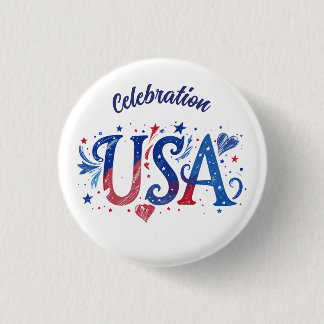 VS 250e verjaardag patriottische grafische afbeeld Ronde Button 3,2 Cm