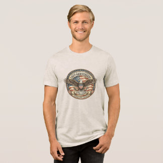 VS 250e verjaardag Vintage Patriottisch Ontwerp Tri-Blend Shirt