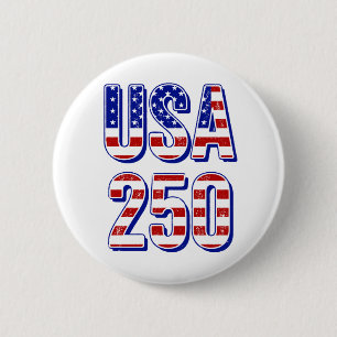 VS 250ste verjaardag 1776-2026 Patriottisch Amerik Ronde Button 5,7 Cm