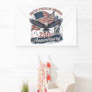 VS 250ste verjaardag Steenarend Statue of Liberty Spandoek