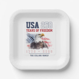 VS 4 juli America's 250ste verjaardagsfeest Papieren Bordje