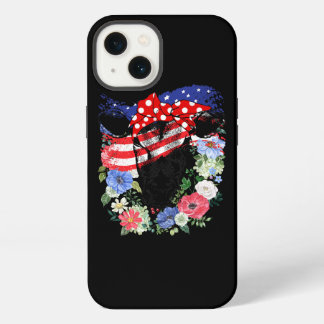 VS 4 juli Amerikaanse vlag Patriottische Koe Liefh iPhone 13 Hoesje