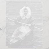 VS Alaska eskimo en zijn kajak (Voorkant / Achterkant)