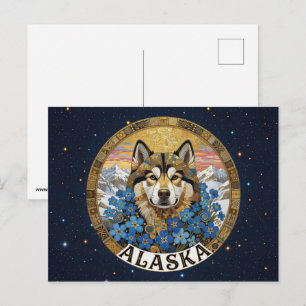 VS Alaska staatssymbolen Briefkaart