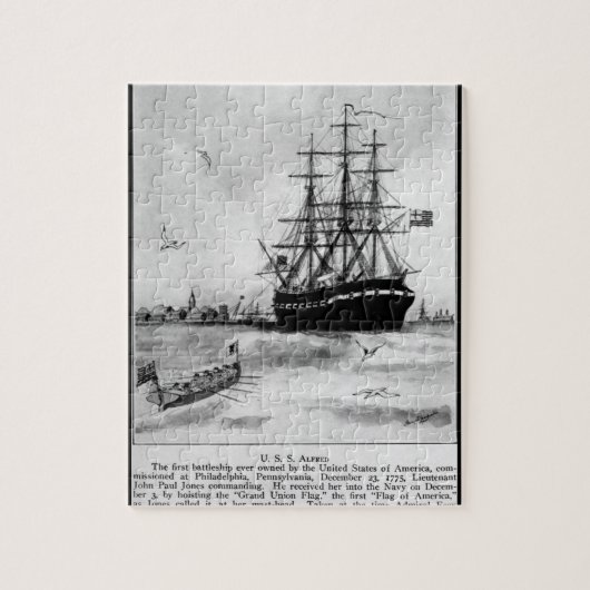 VS Alfred. Het eerste slagschip ever_War Afbeeldin Legpuzzel (Verticaal)