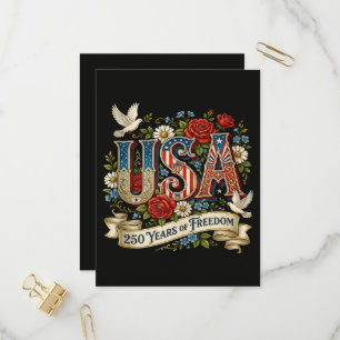 VS Amerika 1776-2026 250 Jaar Vrijheid Uitnodiging Briefkaart