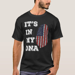 VS Amerika Trots Amerikaanse vlaggenstaat vlag DNA T-shirt